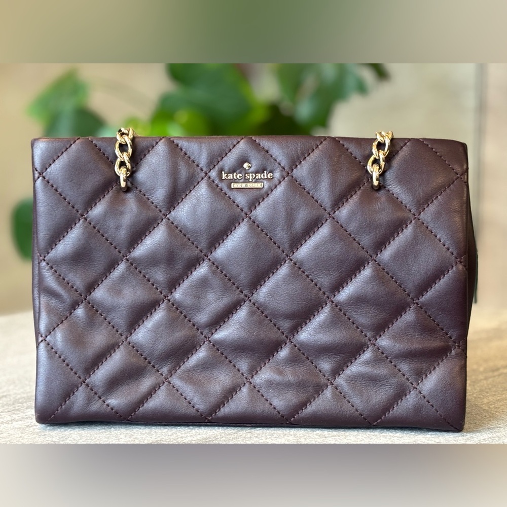 Kate Spade Purple Quilted Leather Shoulder Bag